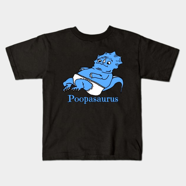 Poopasaurus Kids T-Shirt by imphavok